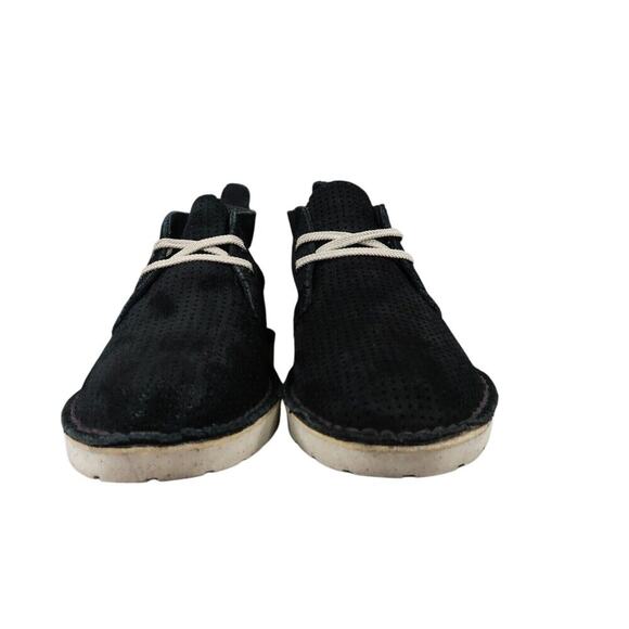 Clarks Shoes Womens 8.5 Desert Boot Chukka Leather Originals Black Mid Sneaker - Picture 4 of 16